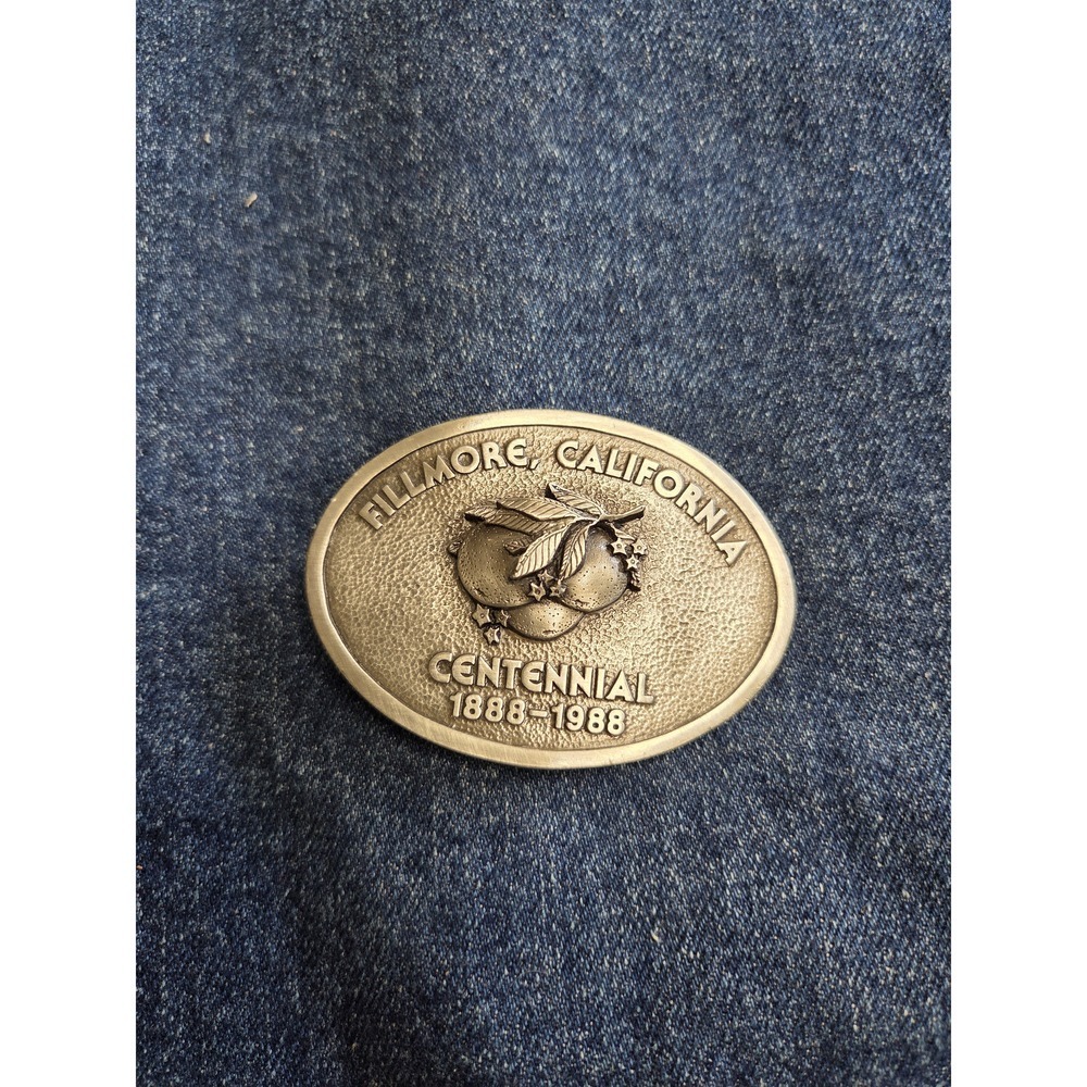 Fillmore CA Centennial 1888-1988 Belt Buckle - Ltd Ed #170 Silver